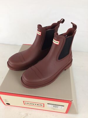 Hunter Commando Chelsea Boot Women's Casual Boots, Muted Berry, W9