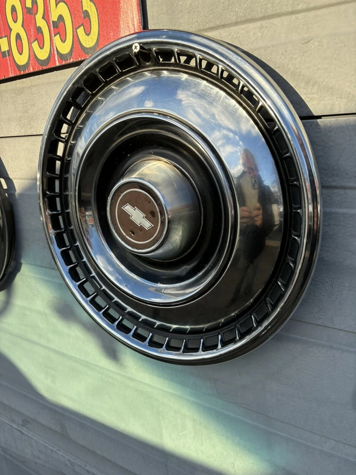 Chevrolet Impala Bel Air Biscayne 1968-69 raro 15” original juego de tapacubos completos 4 Foto 4 de 4