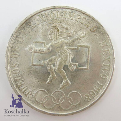 Mexiko, 25 Pesos Silbermünze, Olympia 1968 (9598EB)