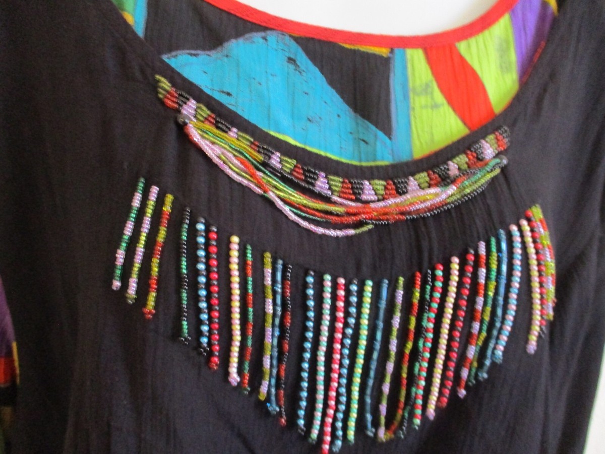 We Be Bop Layered & Beaded Tunic Top Plus Size 1X View 2