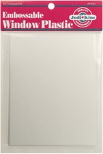 Judikins Embossable Window Plastic Sheets 4.25"X5.5" 20/Pkg-Clear