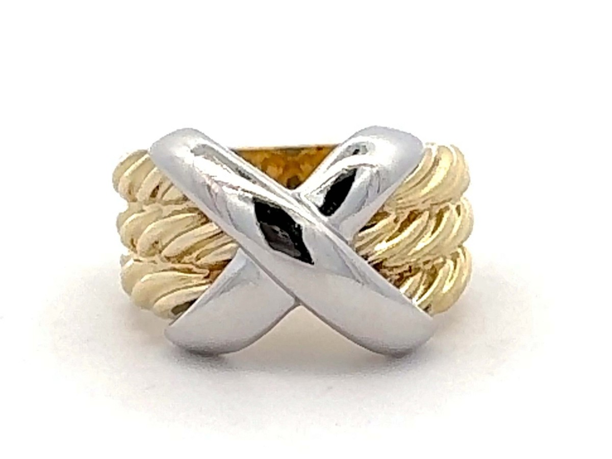 Vintage David Yurman Cable Classics X Crossover Ring 18K Gold | eBay