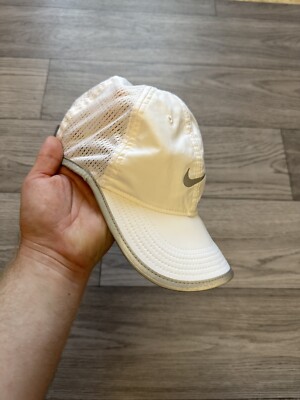Vintage Y2k Nike FIT DRY Women Hat Tailwind White Running Mesh Cap Center Swoosh Vintage Y2K Nike Tailwind Dri-Fit Panel Mesh White Running  main image 2