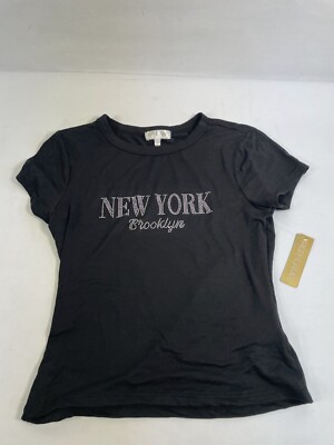 Riley & James Women s Black Short Sleeve Crewneck T-Shirt Size S