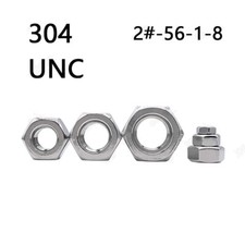 Dadi esagonali in acciaio inox 304 DIN934 dadi esagonali 2# 4# 6# 8# 10# 12# 1/4 3/8 1