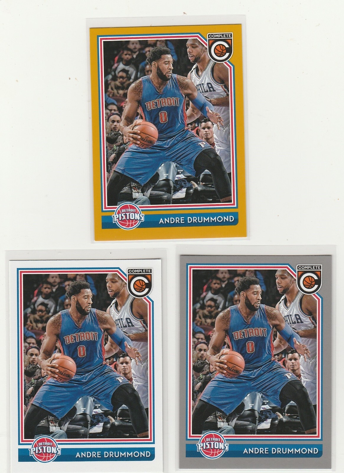 ANDRE DRUMMOND 2016-17 COMPLETE RAINBOW LOT (3) #268 GOLD PARALLEL SILVER