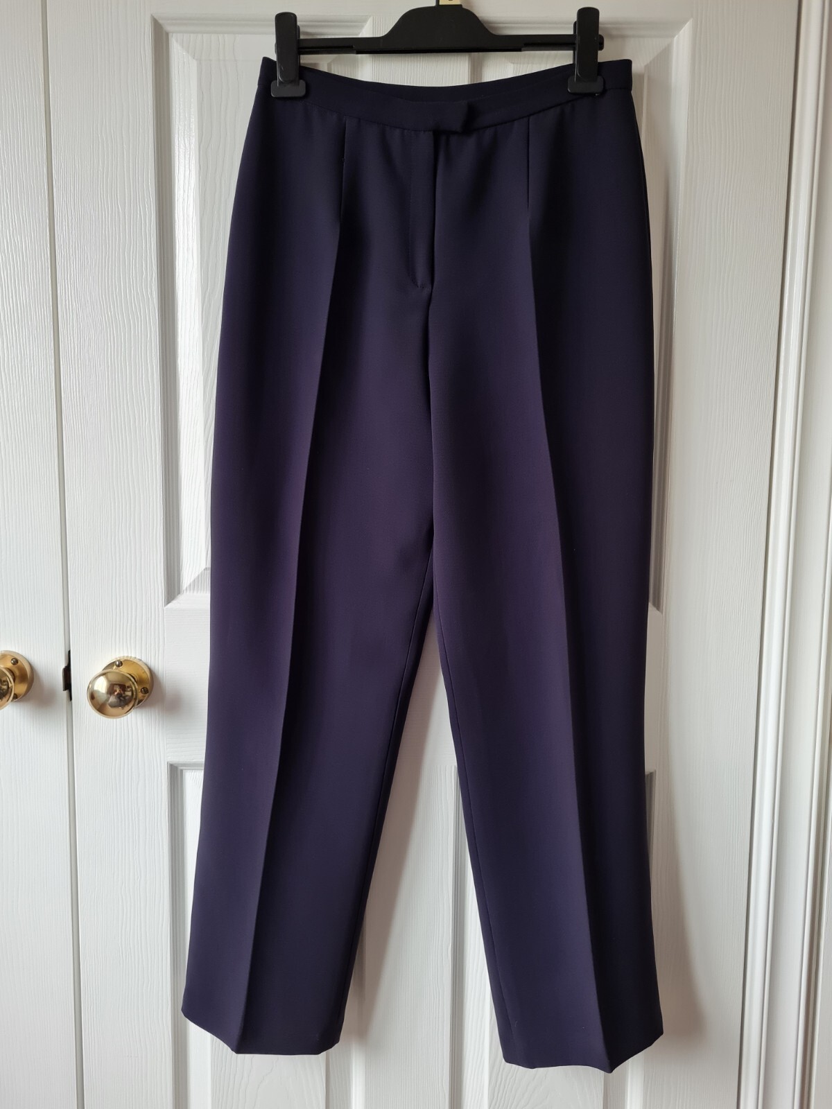 Wallis Ladies Navy Blue Trouser Suit Size 12 Work Office Wedding Formal