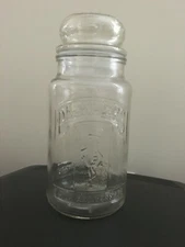 Vintage 1981 75th Anniversary Planters Peanut Glass Canister/Jar