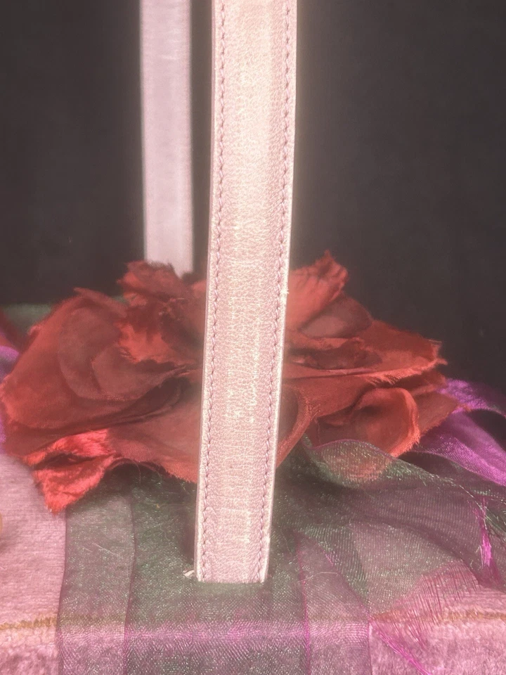 Moschino Y2K Año 2000 Lavanda Terciopelo Caja Escultura Bolso Flor Top Foto 4 de 4