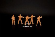 MINIATURE 1/72 Modern U.S. State Troopers 5-Pack Plain Soldier Model