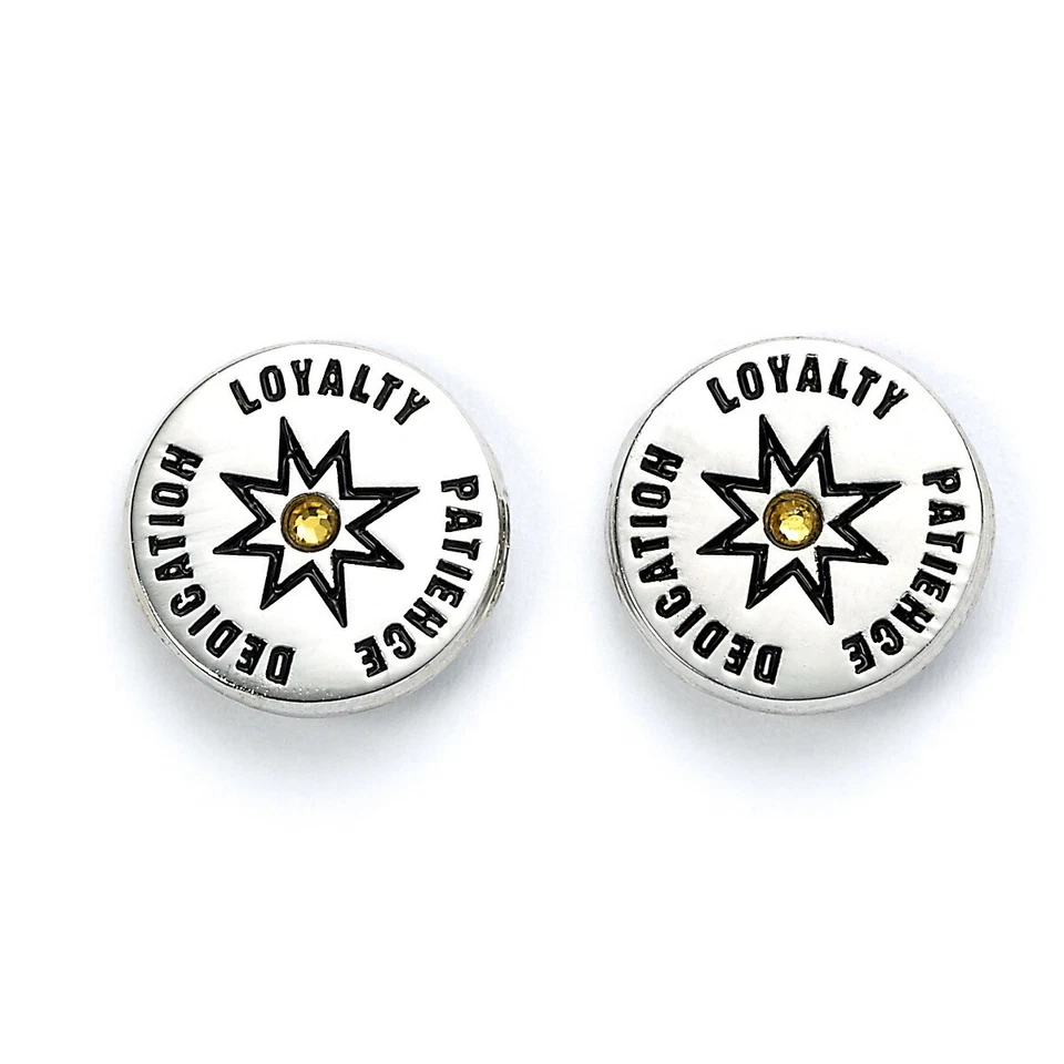 Harry Potter Set 3 Paia Orecchini A Lobo Tassorosso Hufflepuff Ufficiali HP - Immagine 3 di 4