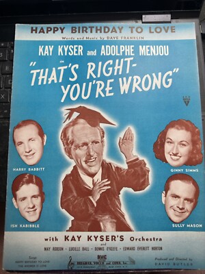 3-pack Movie Musical THATS RIGHT, YOURE WRONG with KAY KYSER