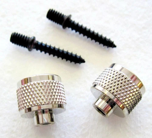 Genuine Gretsch Strap button Chrome set 2 for Fender Gibson Guitar Bass