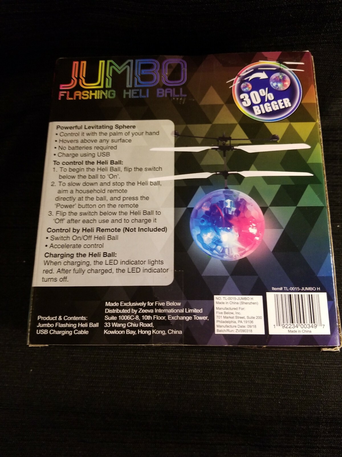 jumbo flashing heli ball