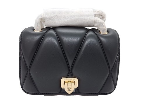 Charles & Keith Black 2-Way Tassel Faux Leather Shoulder Front Flap Backpack OS Duo Quilted Two-Way Front Flap Backpack - Black - CHARLES  main image 4