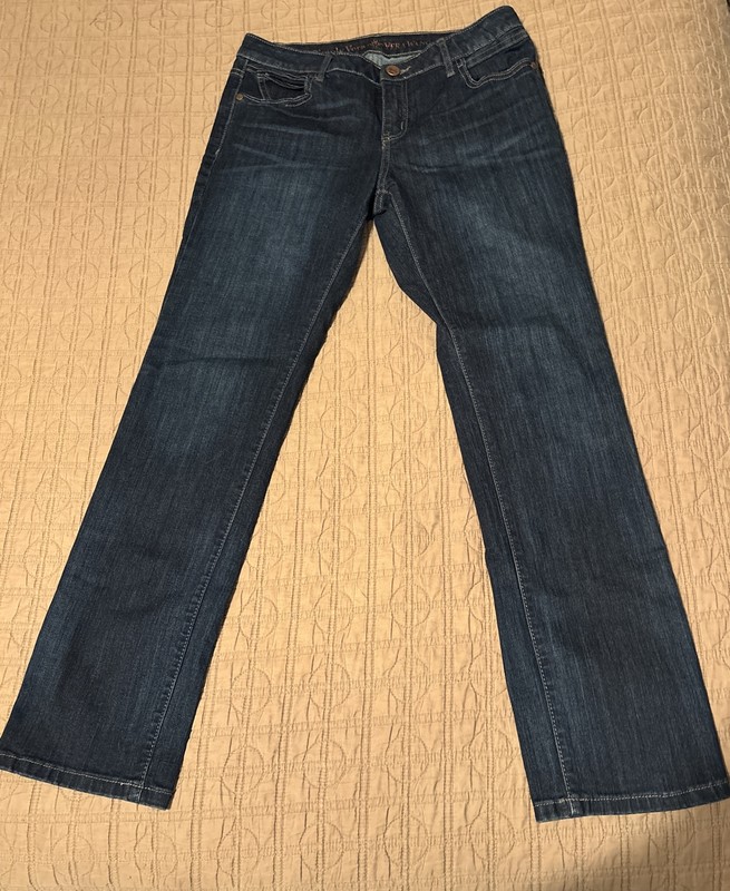 Simply Vera Wang Womens 6 Denim Jeans Blue Mid Rise Dark Wash Stretch