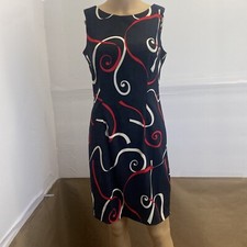 AGB Women’s Mini Dress Size 4 Black/red Sleeveless Casual Zip Pre Owned