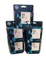 5X Original Hp Patrone 72 C9399A Designjet T610,T620,T790,T1100,T1200(C M Y Ph G