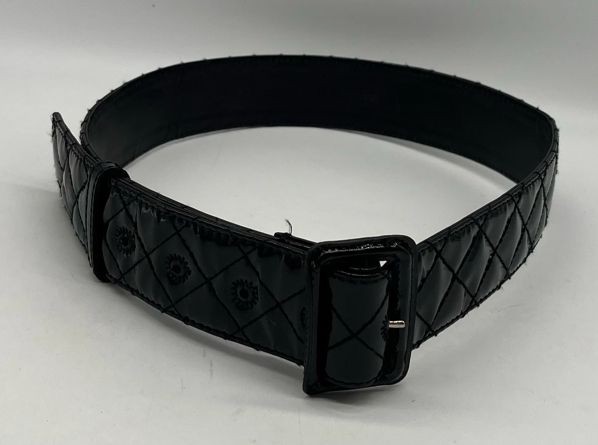 BURBERRY womens black patent belt Sz 36/90 Patent leather belt Burberry Black size 90 cm in Patent  main image 4