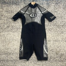 Bare 2/2 MM Plazma Youth Black Gray Short Sleeve Back Zip Wetsuit Size Large