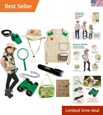 Durable Kids Explorer Costume Set: Perfect for Ages 3-7 Playtime Adventures