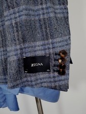 NWT Z Zegna Cotton Linen Wool Tweed Plaid Jacket Blazer Sport Coat 48/38R drop 8