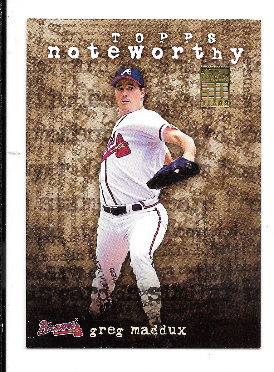 Z 2001 Topps Baseball Greg Maddux Braves Noteworthy #TN17 NRMT