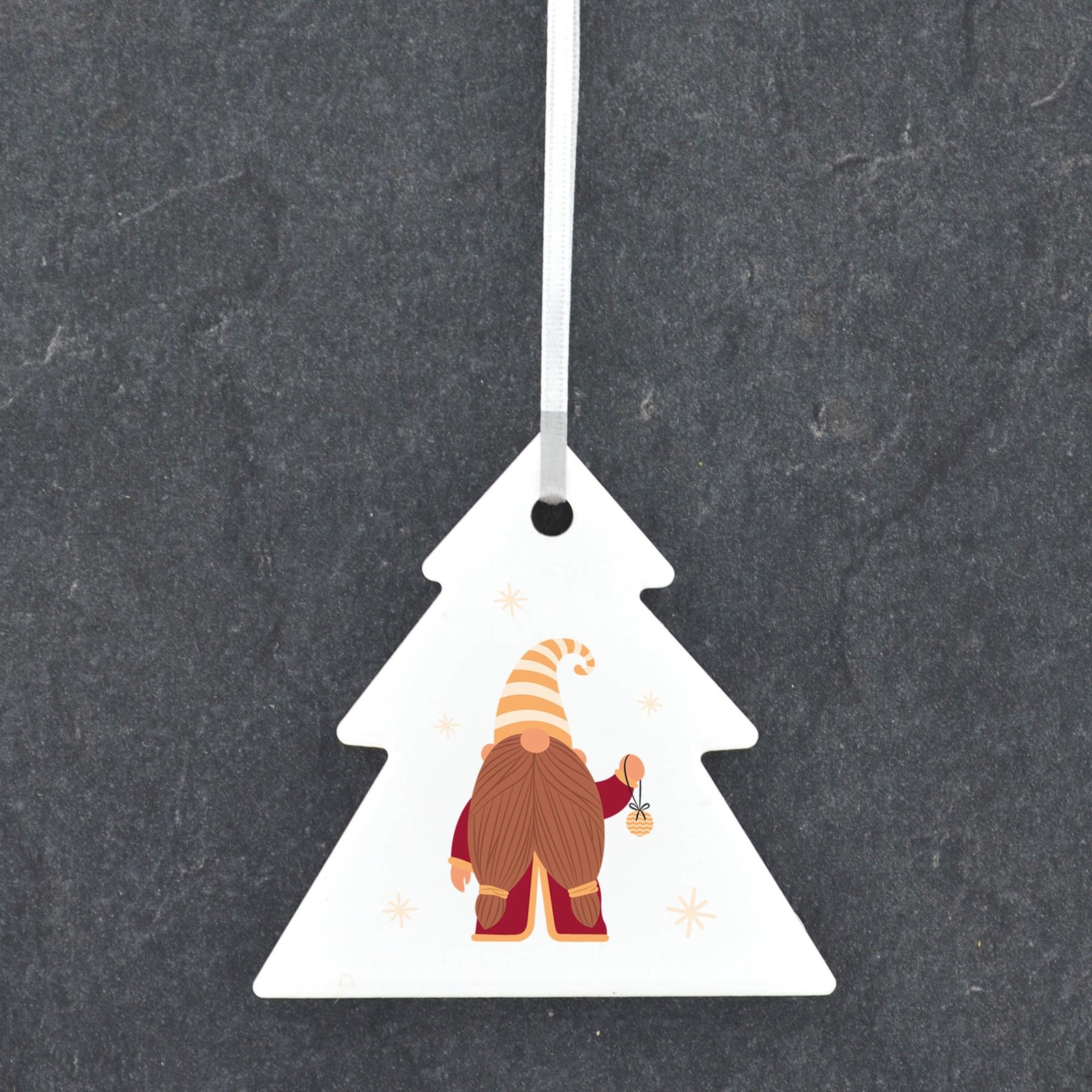 Gonk Gnome Bauble Festive Ceramic Tree Bauble Ornament Christmas Decor