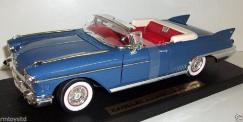 Road Signature 1/18 Scale Diecast 92158 - 1958 Cadillac Eldorado Biarritz - Blue - Afbeelding 1 van 5