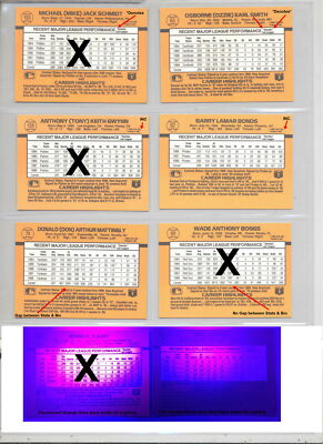 1989 Donruss *Denotes*/Inc./Gap/No Glow Cards 251-500 You Pick! Listing 8/18