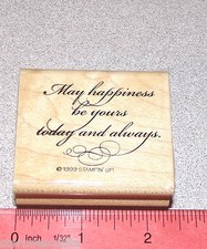 happiness be yours Rubber Stamp today & always by Stampin Up Elegant Greetings