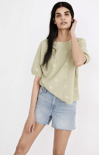 Madewell Daisy Embroidered Short-Sleeve 