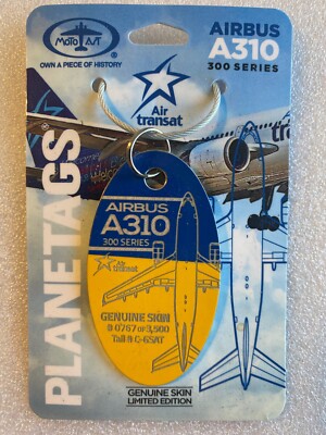 PLANETAGS AIR TRANSAT AIRBUS A310-300 TAIL C-GSAT COMBO TAG SELTEN!!!