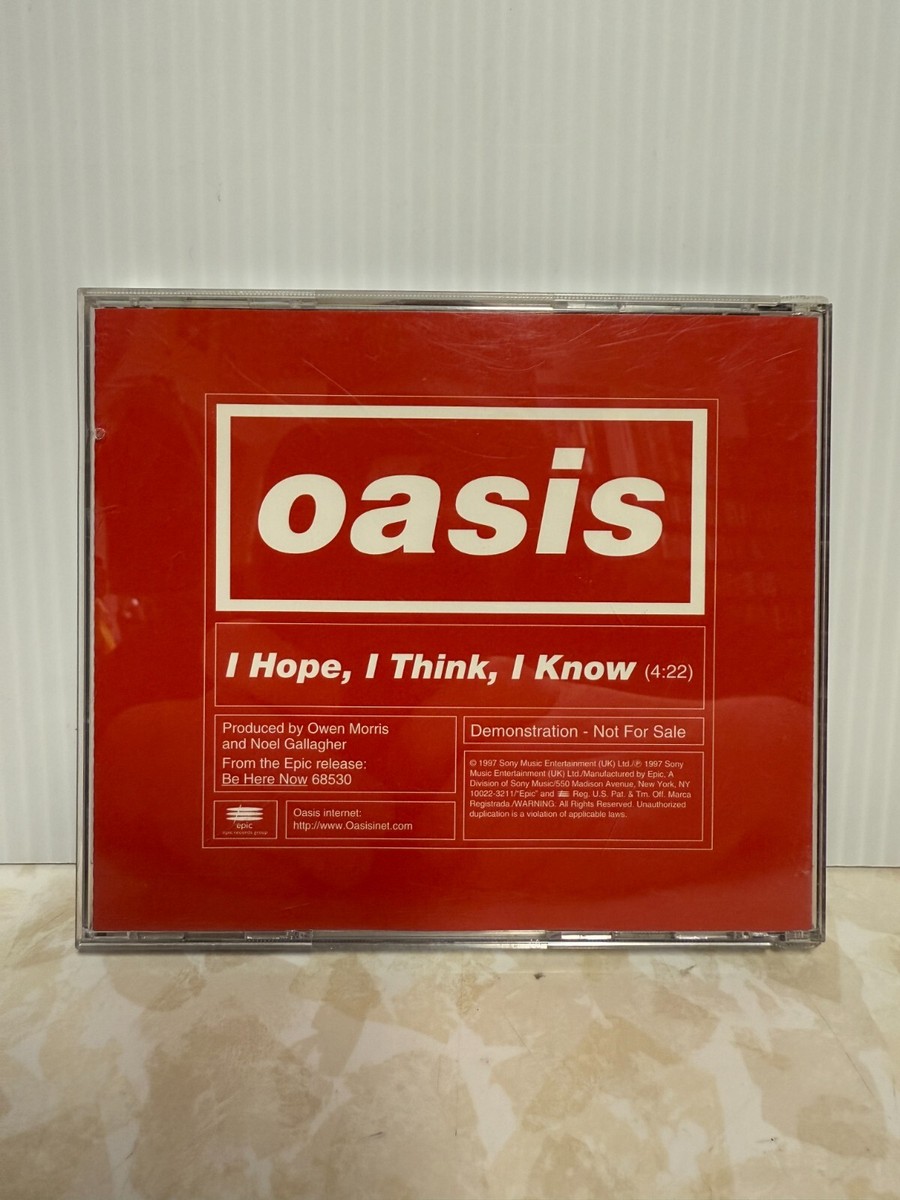 Oasis I Hope, I Think, I Know CD Single Promo 1997 RARE Epic ESK