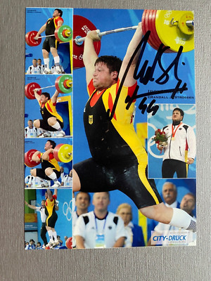 MATTHIAS STEINER Olympiasieger 2008 Gewichtheben signed Autogrammkarte 10x15