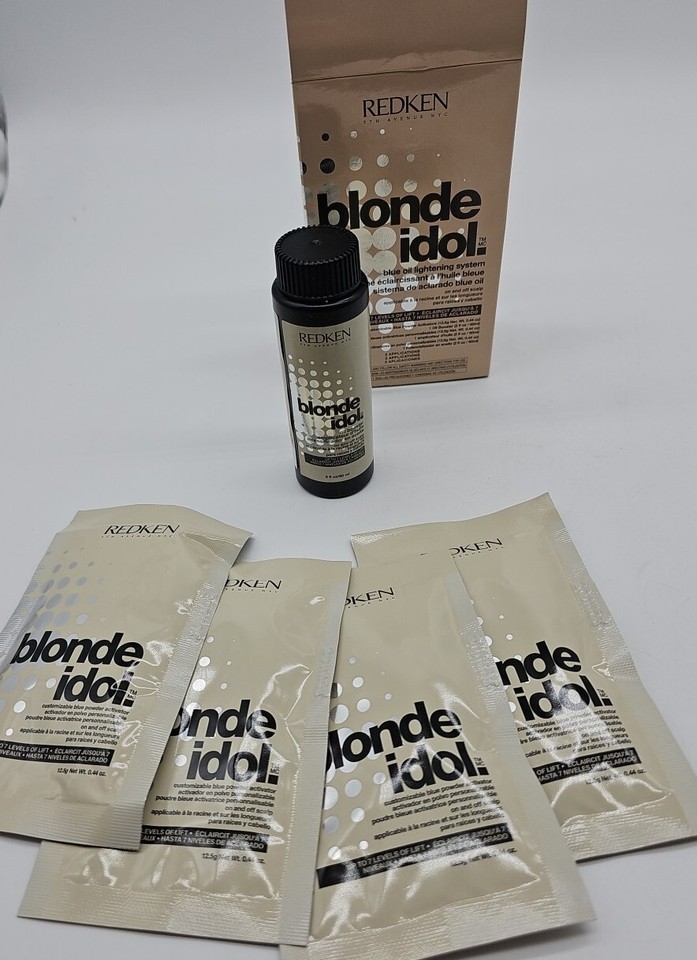 REDKEN Blonde Idol Blue Oil Lightening System Blue Powder Activator Pks
