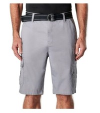 IRON CO STRETCH TWILL MULTI POCKET CARGO SHORT, GRAPHITE, SIZE 32 NWT