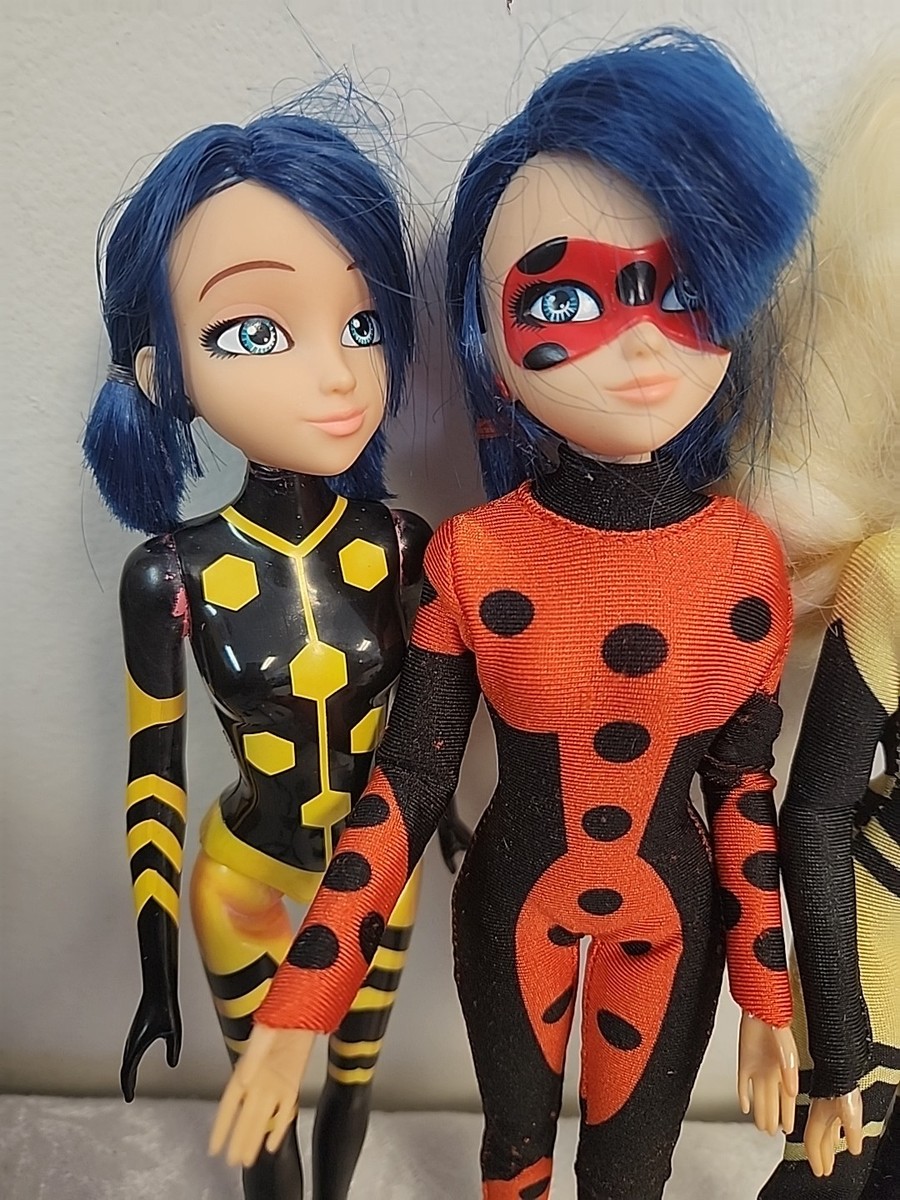 Miraculous Zag Heroez 5 Dolls Reena, Queen Bee, Cat ,Ladybug