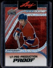 2024-25 Leaf Metal IceOlated Pre-Production Proof Red Shimmer Steve Shutt 1/1
