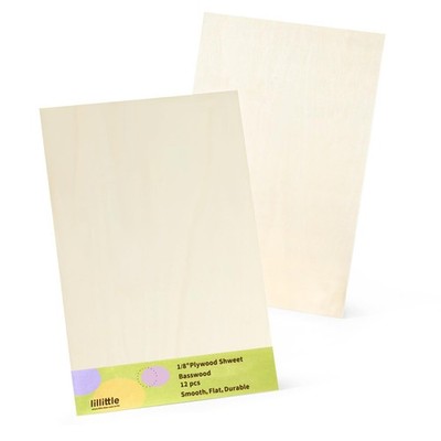 Láminas de madera de tilo sin acabado para manualidades, corte y grabado láser.