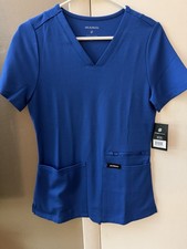 Jaanuu Kass Slim 4 Pocket Scrub Top  royal Blue  NWT  s