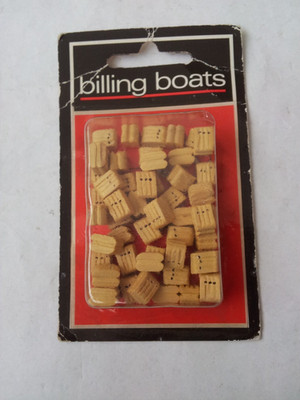 Blöcke Holz 7,5 mm dreifach 50 Stück von Billing Boats,Krick BF0681