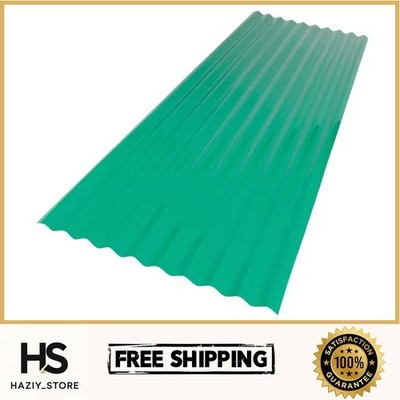 26 In. X 6 Ft. Corrugated PVC Roof Panel in Green