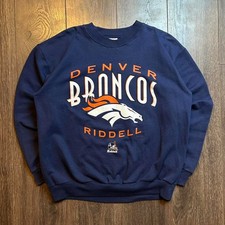 Vintage Denver Broncos Crewneck Sweatshirt navy color reprint AN65808