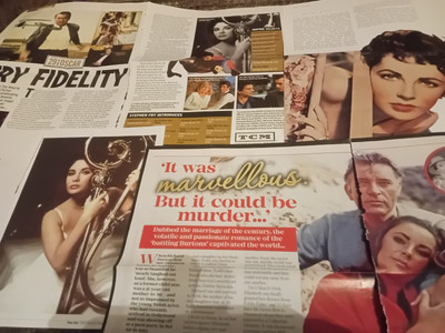 ELIZABETH TAYLOR  CELEBRITY  CLIPPINGS PACK 100+  GOOD CONDITION