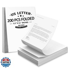 200 Sheets Thermal Printer Paper 8.5 x 11 White US Letter for Portable Printe