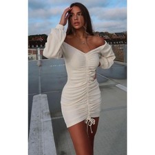 Fashion Nova "Baby I'm In Love" Rutched Dress *S*