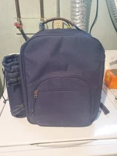 Picnic at Ascot, Fully equipped Blue Insulated Backpack Service for 2