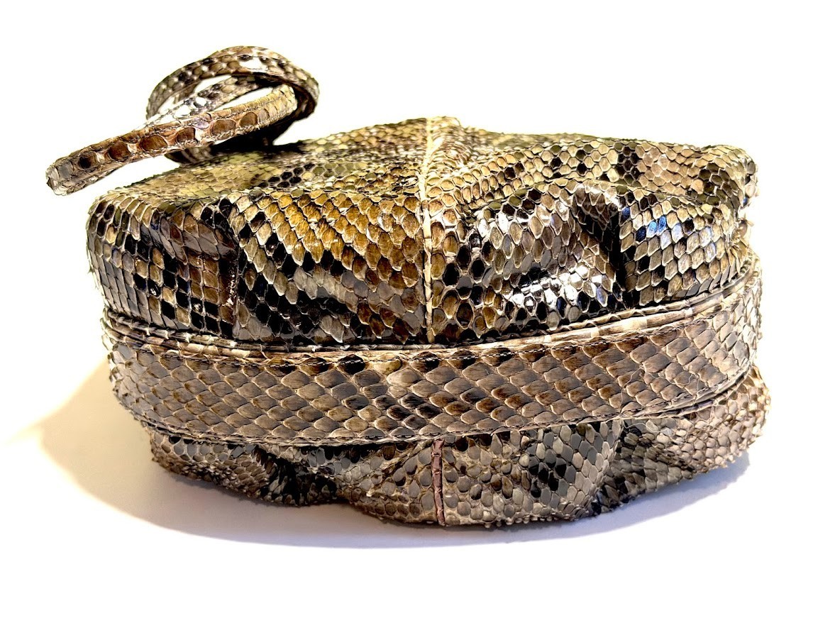vintage Judith Leiber python bag with box, coin p… - image 6