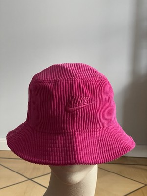 Nike Hut Apex Cord Bucket Hat Pink Sommerhut Cordstoff Look WOW Logo Gr. S - NEU